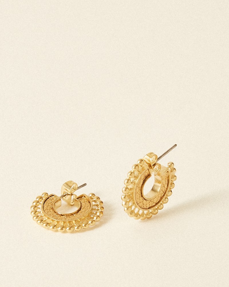 Boucles d'oreilles Eugene Metallic Gold