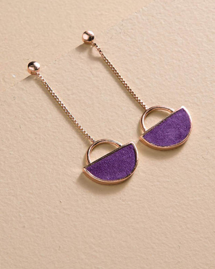 boucle d'oreille Hanae violet peri