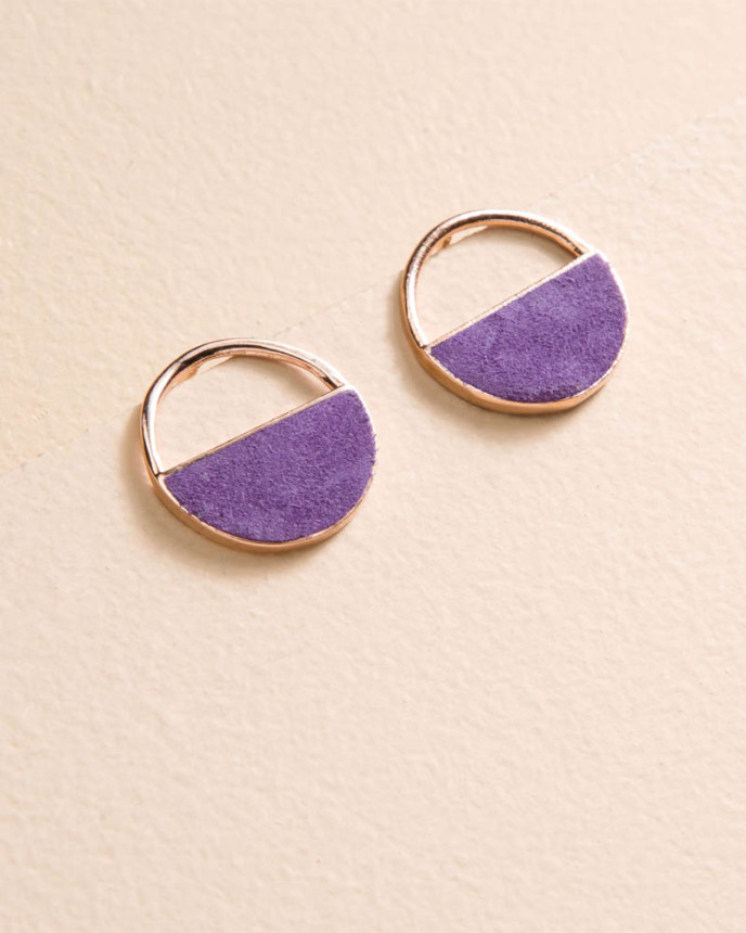 Boucles d'oreilles Joanna violet peri