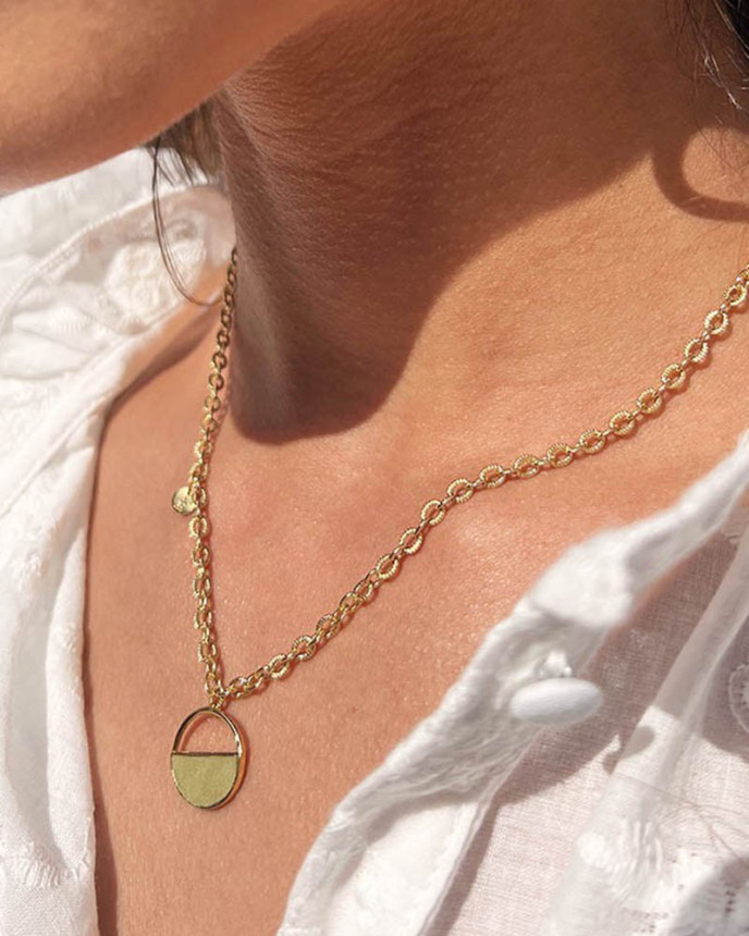 Collier Palerme vert tilleul