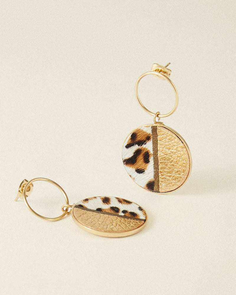 Boucles d'oreilles Sweet Oli leopard