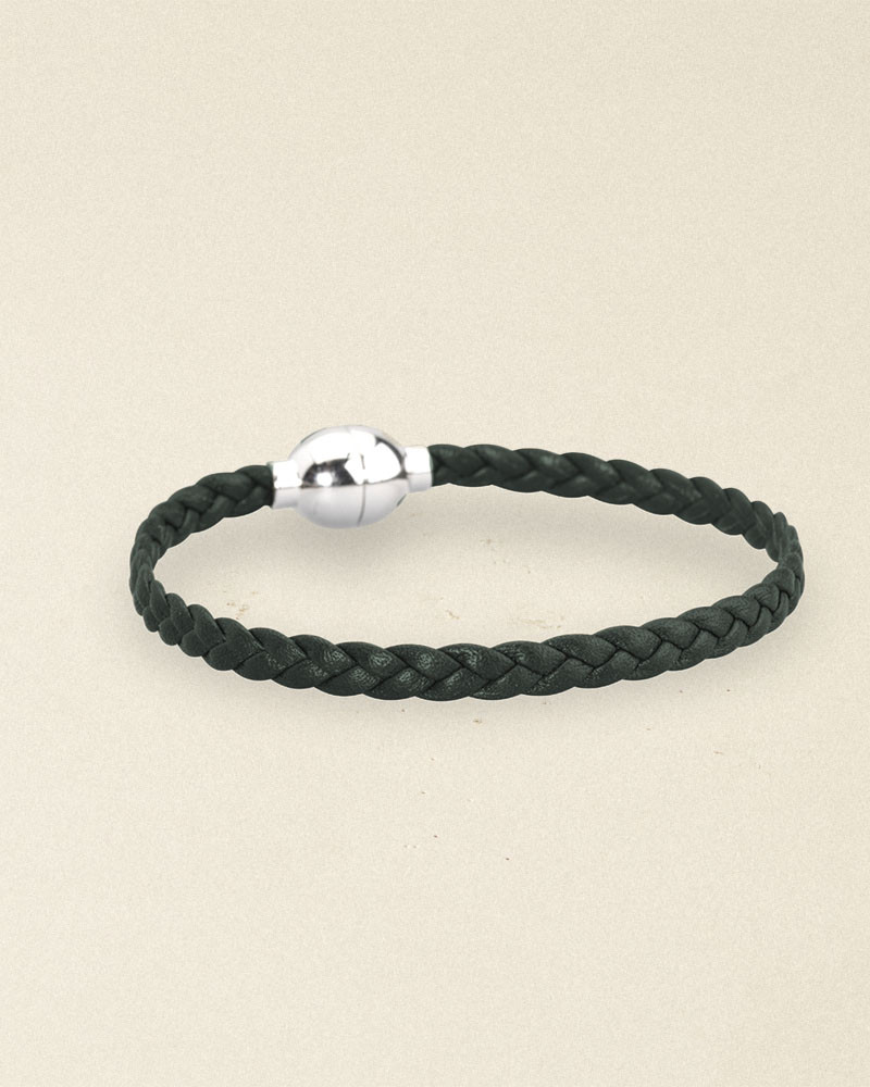 Bracelet cuir tresse Homme Loden T2